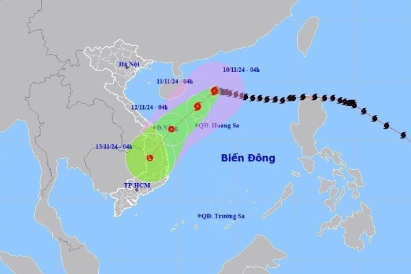 Bao so 7 di chuyen cham huong Tay, gio giat cap 17, bien dong du doi hinh anh