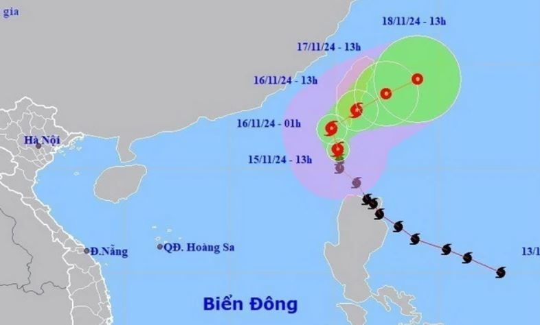 Vung Bac Bien Dong bien dong manh do anh huong bao Usagi hinh anh