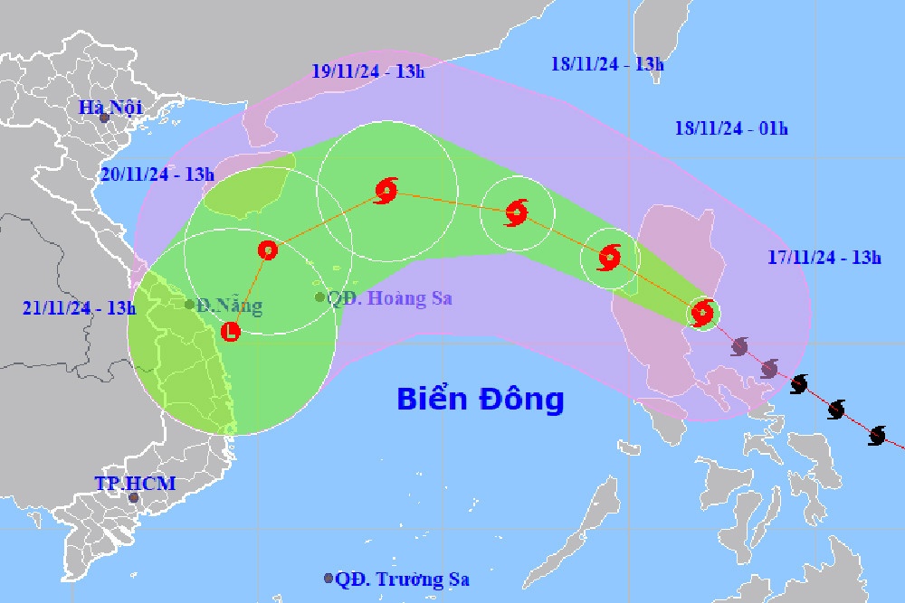 Sieu bao Man-yi co the vao Bien Dong ngay 18/11, giam lien 4 cap hinh anh