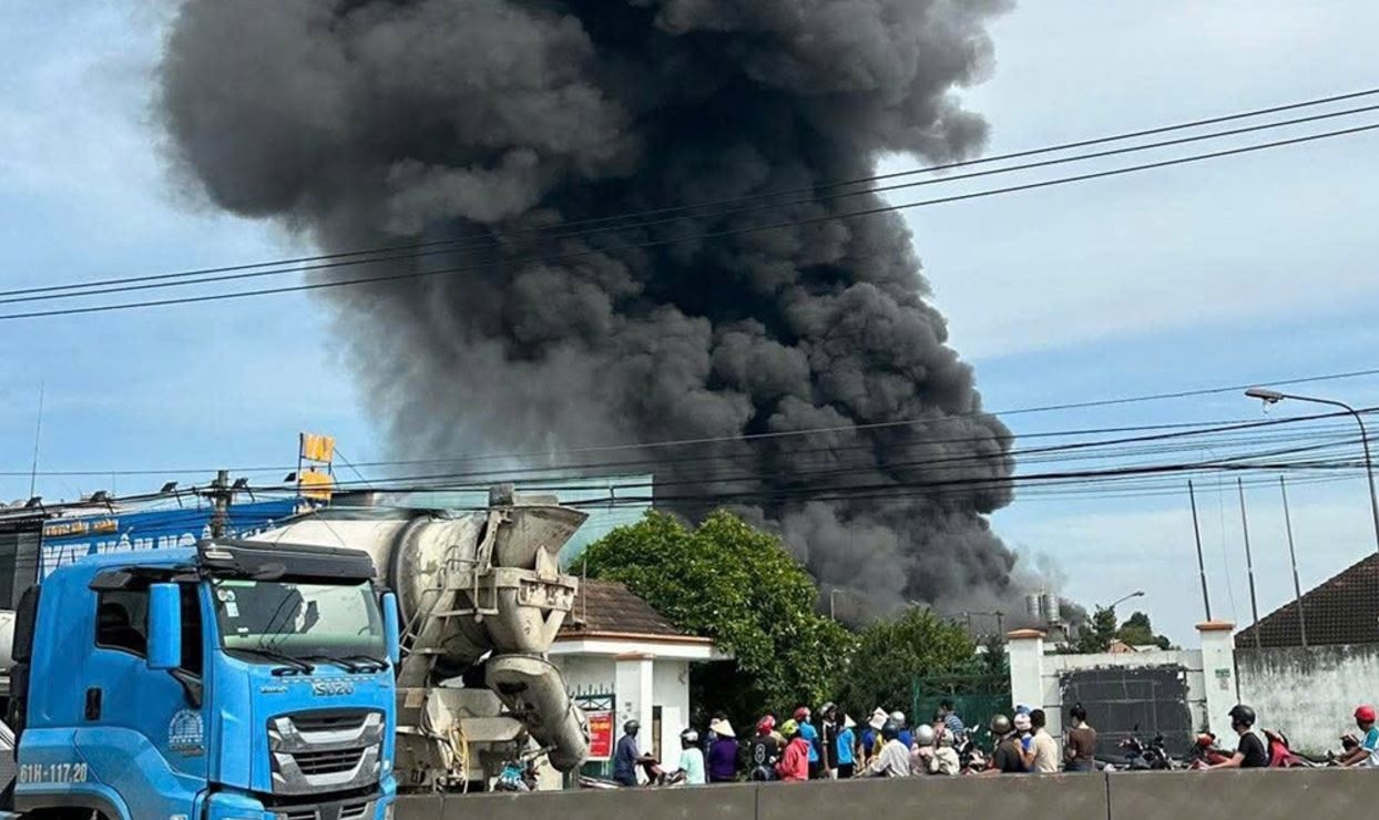 Xuong go o Binh Duong chay du doi hinh anh