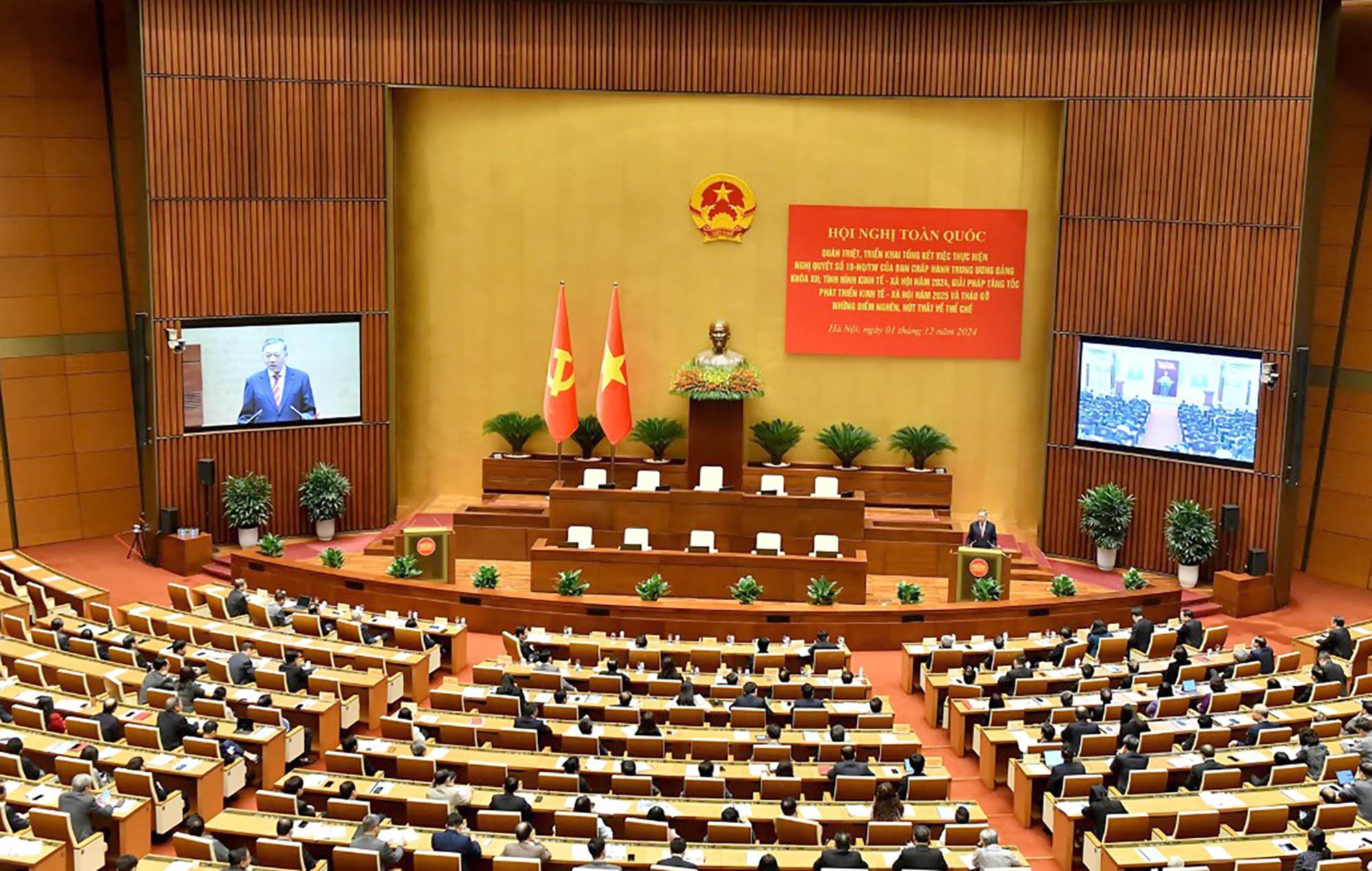 Cac tinh, thanh uy phai quyet liet sap xep, tinh gon to chuc bo may hinh anh