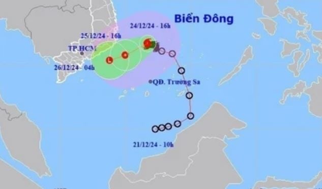 Bao Pabuk suy yeu thanh ap thap nhiet doi hinh anh