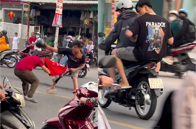 Tai xe xe om cong nghe bi danh toi tap sau va cham nhe tren duong hinh anh