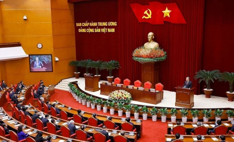 Ngay lam viec thu hai va phien be mac Hoi nghi Trung uong khoa XIII hinh anh