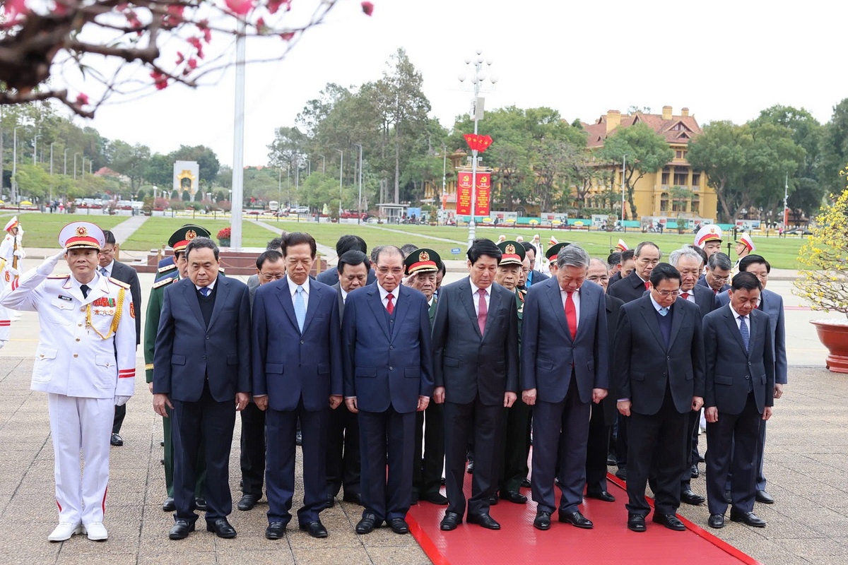 Lanh dao Dang, Nha nuoc vao Lang vieng Chu tich Ho Chi Minh hinh anh