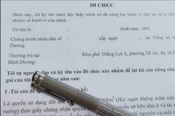 Khong co ten trong di chuc co duoc chia tai san? hinh anh