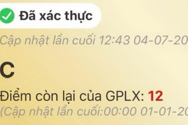 Tai xe 'dua trend' khoe giay phep lai xe con nguyen 12 diem sau Tet hinh anh