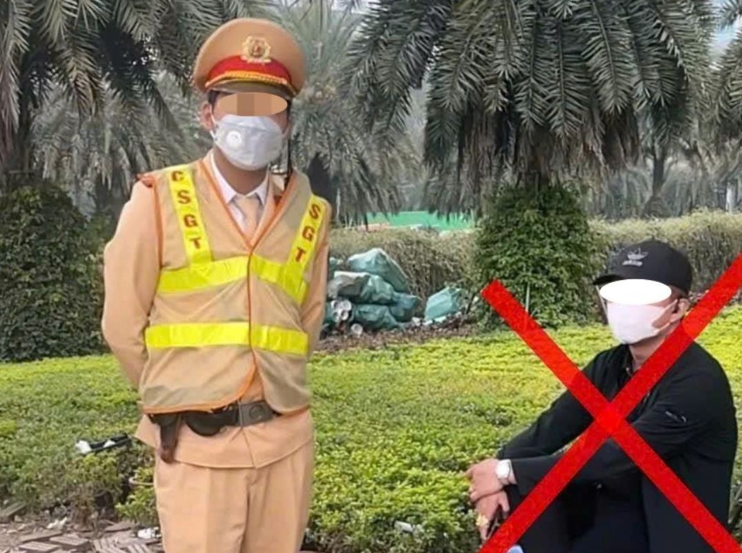 CSGT Ha Noi len tieng ve 'nguoi tu y dieu chinh tin hieu giao thong' hinh anh