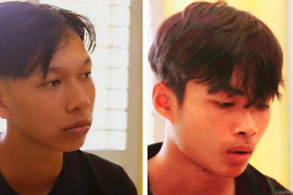 Hai doi tuong gia danh canh sat hinh su xin tien nguoi dan hinh anh