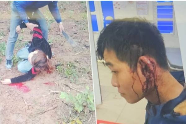 Xon xao clip 2 vo chong bi danh toi tap phai nhap vien hinh anh