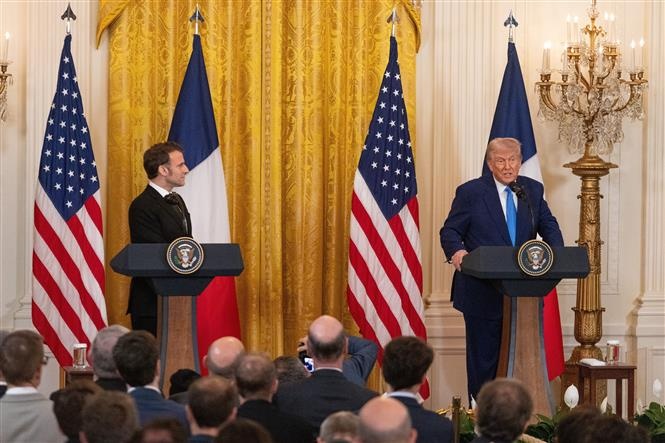 Tiet lo nhieu diem chu y trong cuoc hop giua TT Trump va TT Macron hinh anh