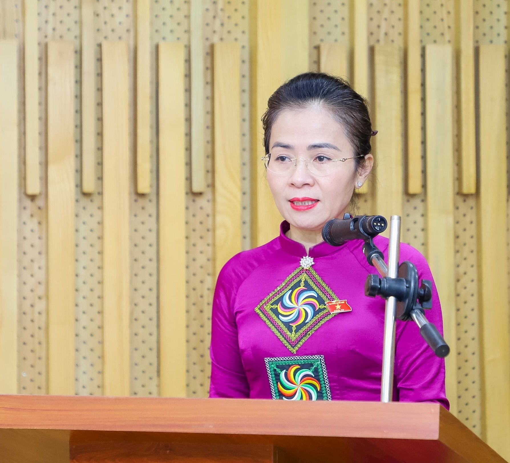 Ba Vo Thi Minh Sinh lam Pho bi thu Tinh uy Nghe An hinh anh