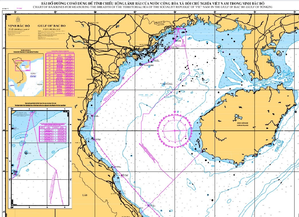 Viet Nam luu chieu tai LHQ hai do va toa do duong co so Vinh Bac Bo hinh anh