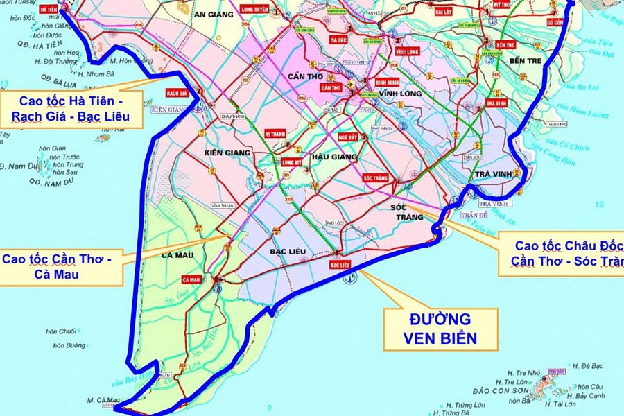 3 phuong an lam duong ven bien ket noi TP.HCM ve mien Tay hinh anh