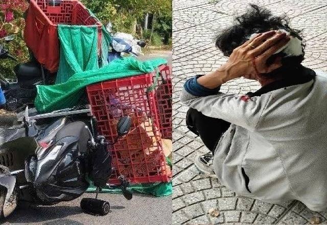 Tam giu nguoi dan ong lai oto duoi danh shipper de 'tra thu' cho vo hinh anh