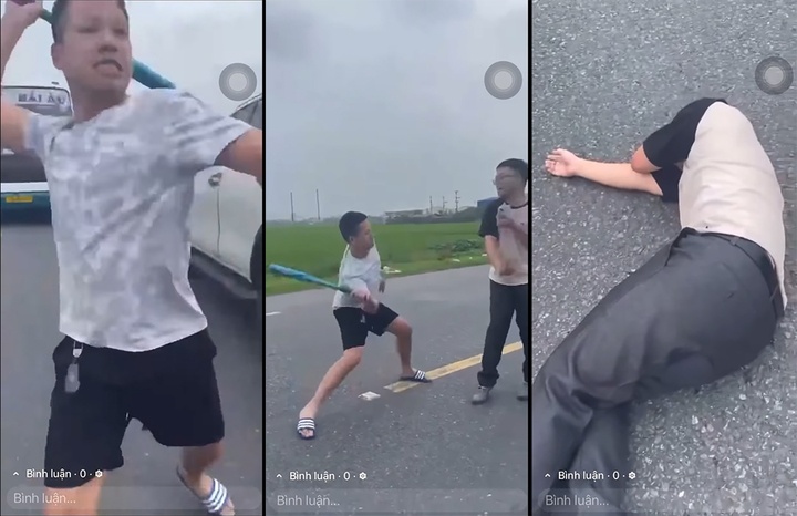 Cam gay bong chay,  Danh nguoi,  Sau va cham xe anh 1