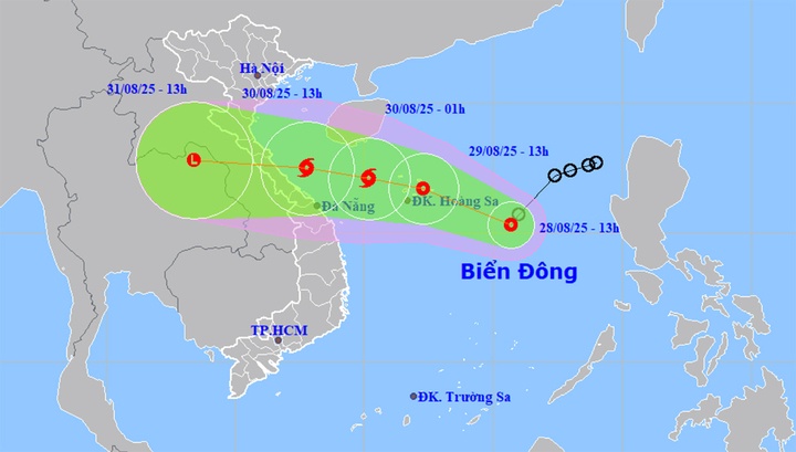 Bien Dong co the don bao so 6, mien Bac va mien Trung mua lon tu 29/8 hinh anh