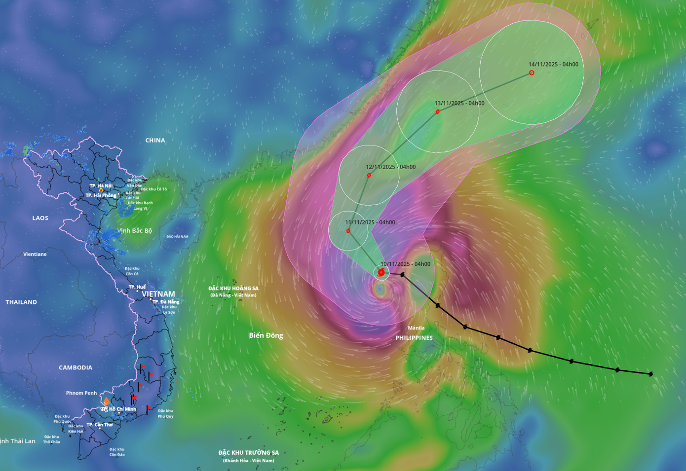 Con bao khong lo Fung-Wong vao Bien Dong hinh anh