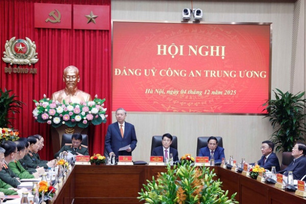 Tong Bi thu To Lam du Hoi nghi Dang uy Cong an Trung uong nam 2025 hinh anh