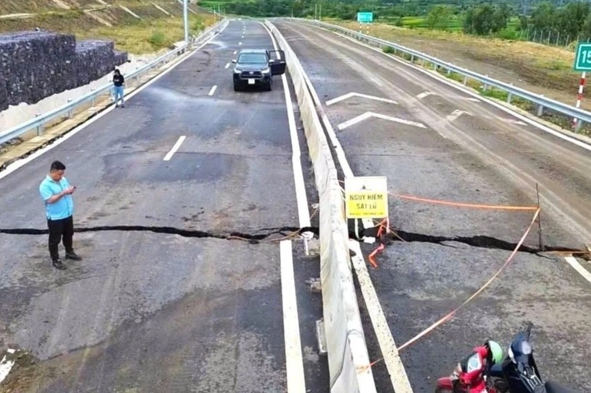 Can canh vet nut xe doi mat duong cao toc Bac - Nam qua Dak Lak hinh anh