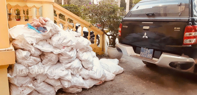 Thu giu,  1 tan,  chan lon boc mui anh 1