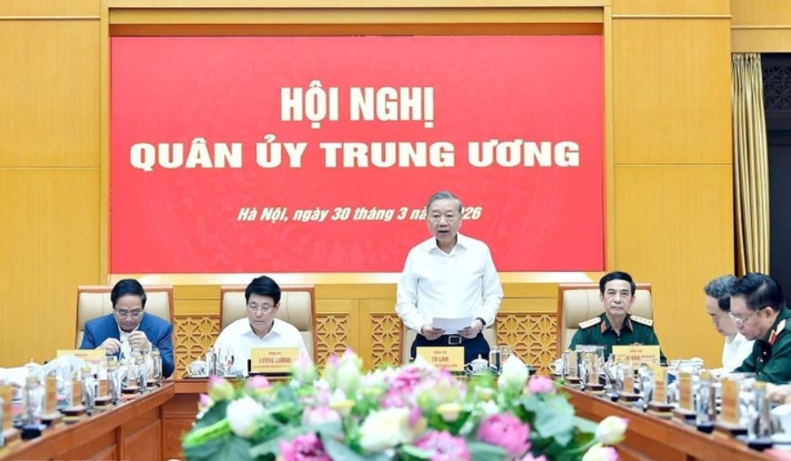 Tong Bi thu chu tri Hoi nghi Quan uy Trung uong hinh anh