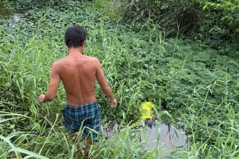 Nguoi dan ong tu vong duoi kenh o Tay Ninh hinh anh