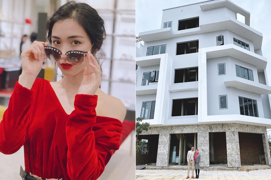 Hoa Minzy xay nha 5 tang tang bo me hinh anh