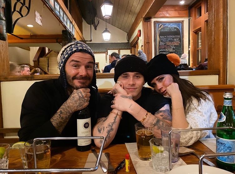 Gia dinh David Beckham truot tuyet anh 11