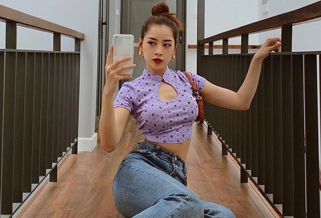 Chi Pu san bay anh 3