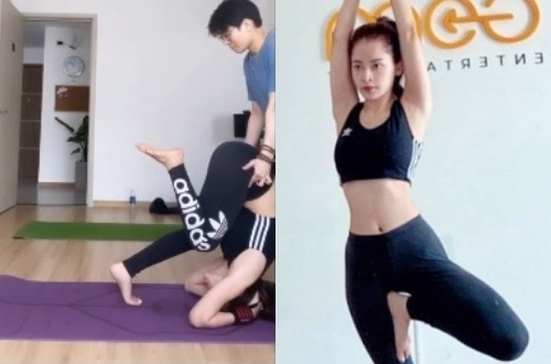 Chi Pu bi nga khi thuc hien tu the trong chuoi hinh anh