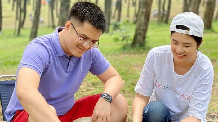 Ngoc Han chia se hinh anh doi thuong ben chong sap cuoi hinh anh