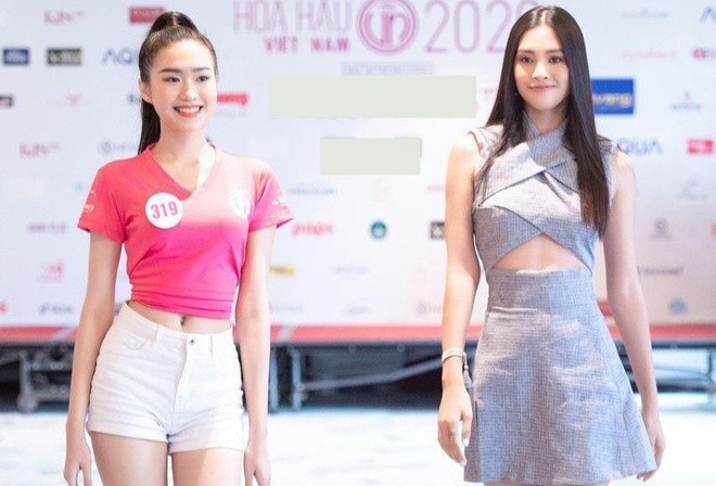 Tieu Vy tap luyen cung thi sinh Hoa hau Viet Nam 2020 hinh anh