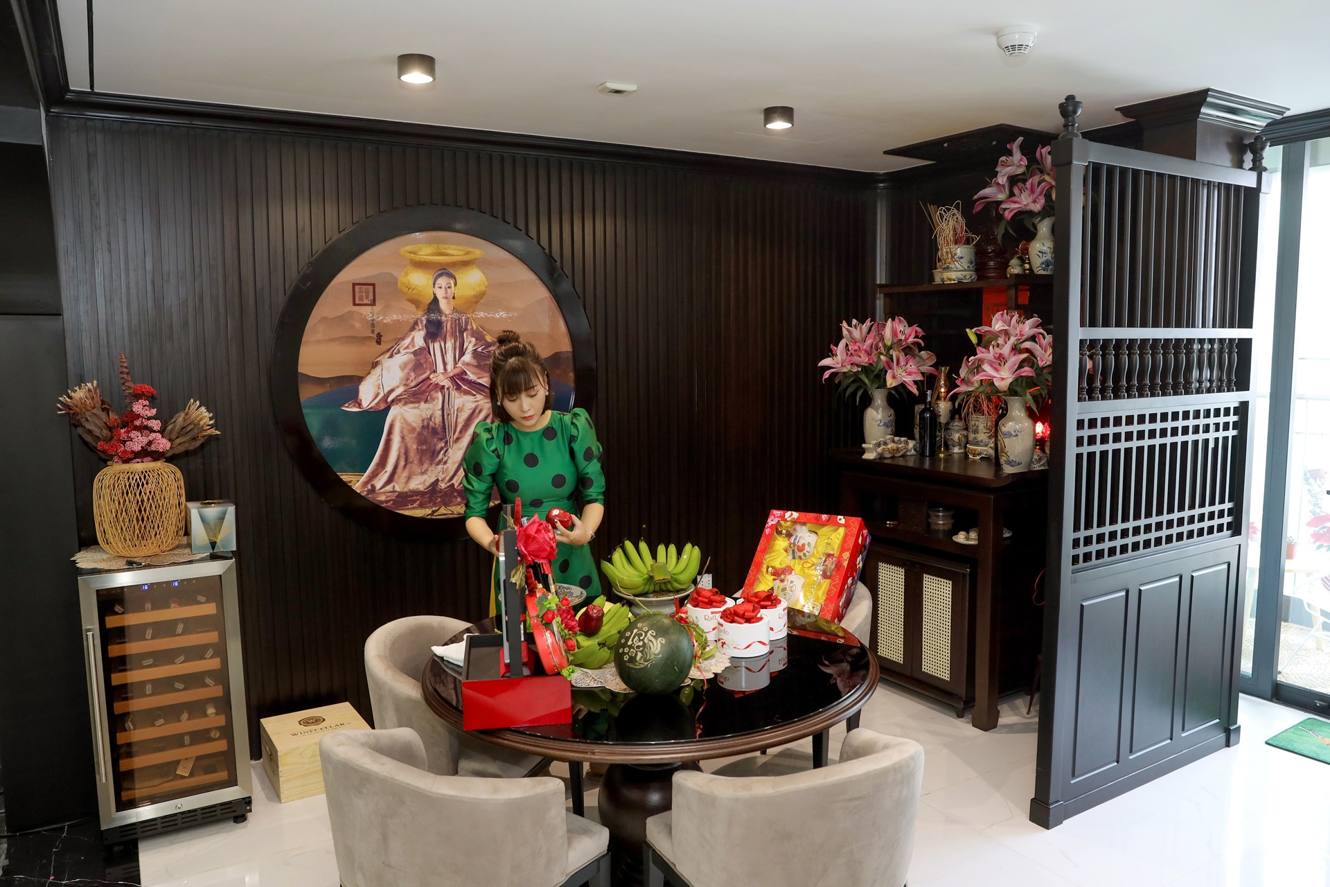 Phuong Oanh trang tri nha don Tet anh 2