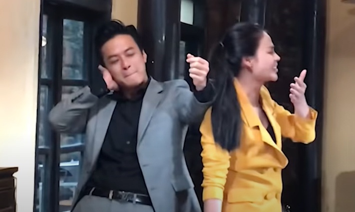 Hong Dang choang sau khi bi Thu Trang tat manh o hau truong hinh anh