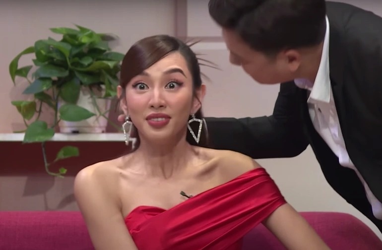 Tinh huong Thuy Tien giat minh voi hanh dong cua Truong Giang hinh anh