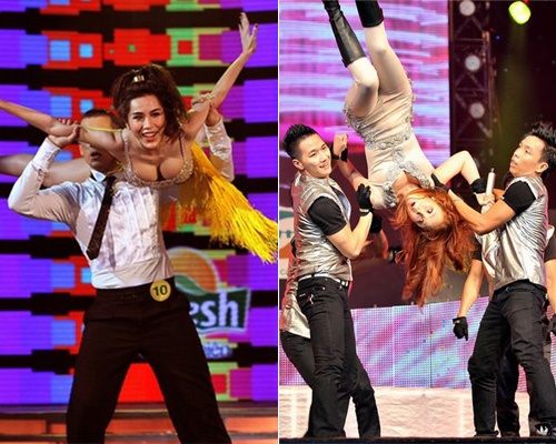 Sao Viet tro tai bay nhay tren san khau hinh anh