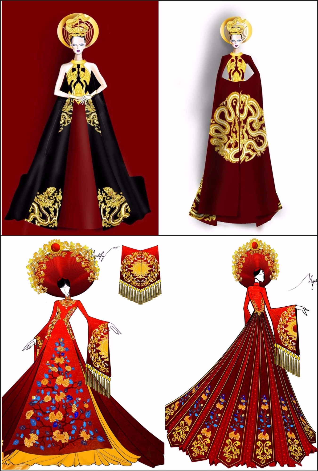 áo dài huyền my bị tố sao chép ảnh 1 ao dai huyen my bi to sao chep anh 1