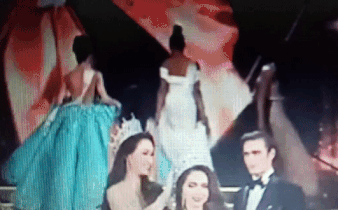 Huong Giang dang quang, cac thi sinh khac xach vay di vao hinh anh