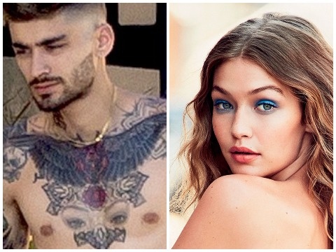 Zayn Malik coi tran khoe hinh xam doi mat tuyet dep cua Gigi Hadid hinh anh