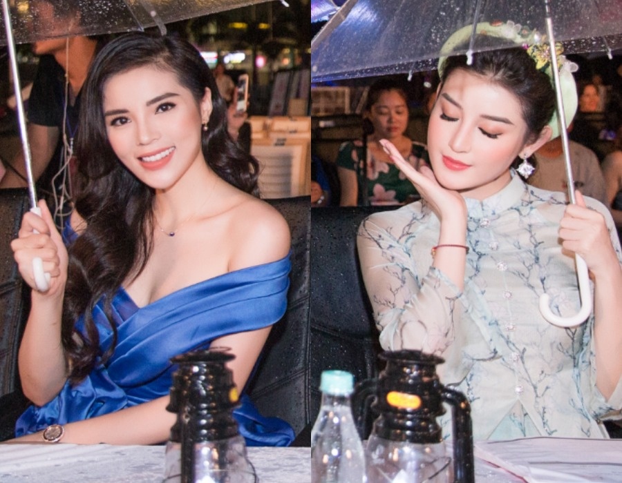 Ky Duyen, Huyen My cung cham thi, khen nhau xinh tren mang xa hoi hinh anh