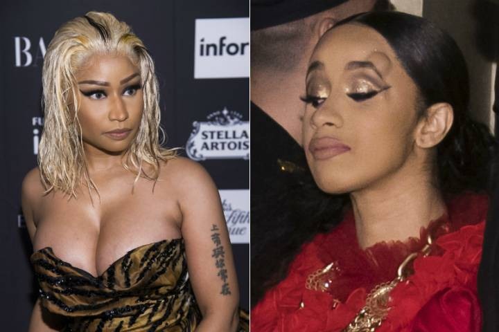 Nicki Minaj dan mat Cardi B sau vu nem guoc hinh anh