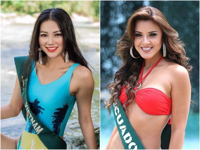 Miss Earth cua Phuong Khanh tung dinh be boi mua giai, dao keo hinh anh