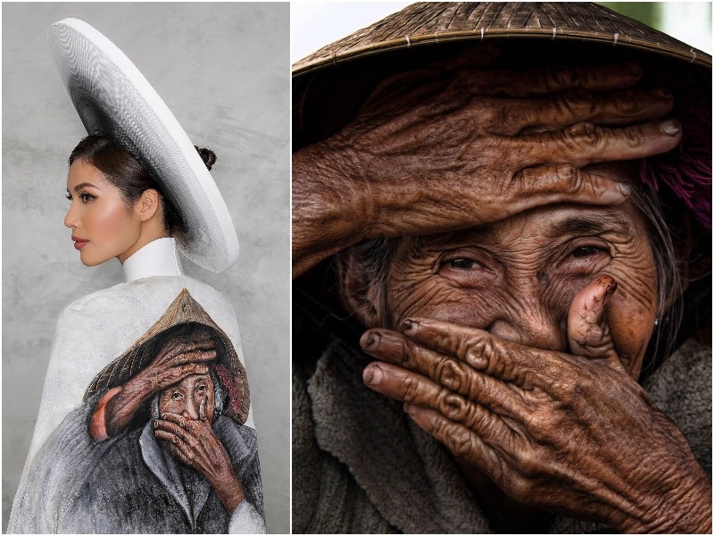 Minh Tu cong bo ao dai in hinh 'ba cu Viet dep nhat the gioi' hinh anh