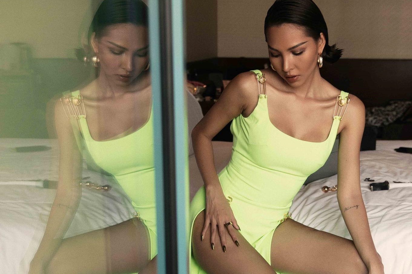 Minh Trieu - 'ban than' Ky Duyen, chan dai 1,2 m va nghien mac do sexy hinh anh