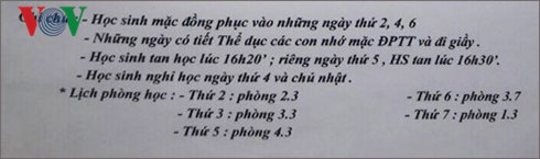 lịch học ảnh 1 lich hoc anh 1