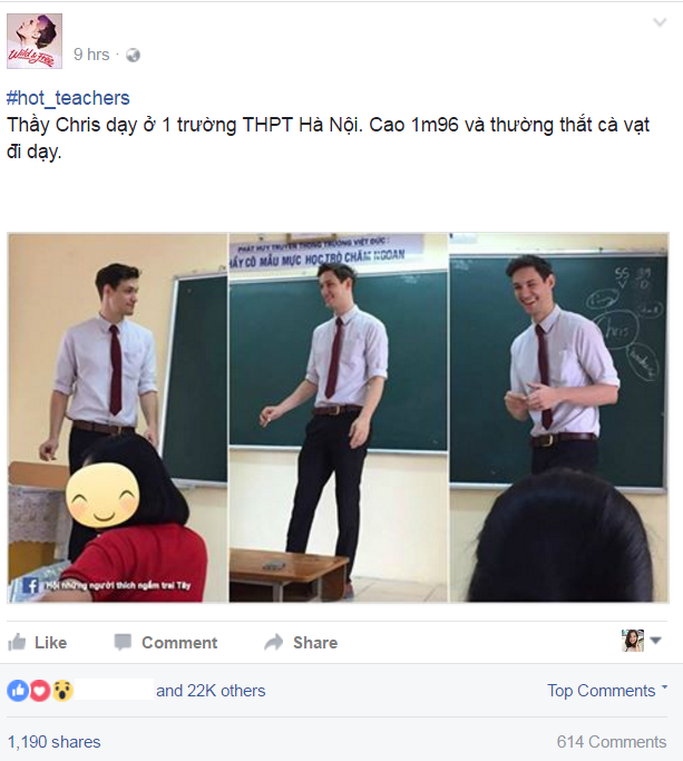 thay giao dep trai anh 1