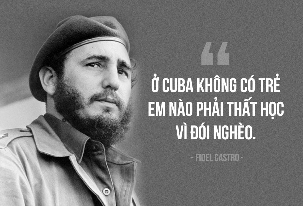 Fidel Castro: Cuba khong co tre that hoc vi doi ngheo hinh anh