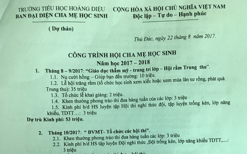 Hoi phu huynh tra lai 332 trieu dong cua 48 khoan thu dau nam hinh anh