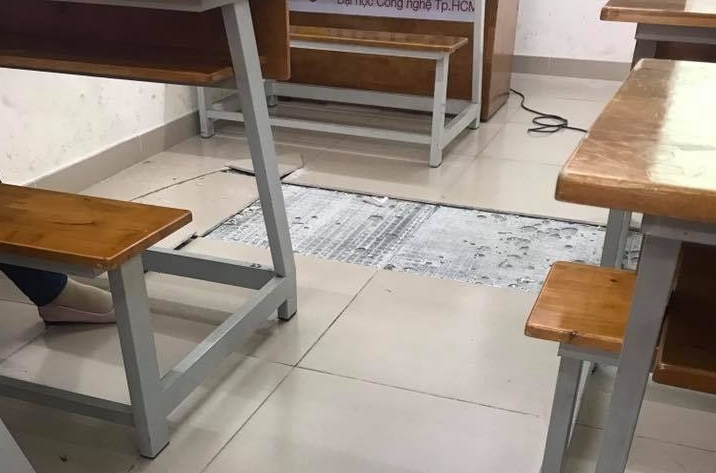 DH Hutech noi gi ve viec toa nha rung lac khien sinh vien hoang so? hinh anh